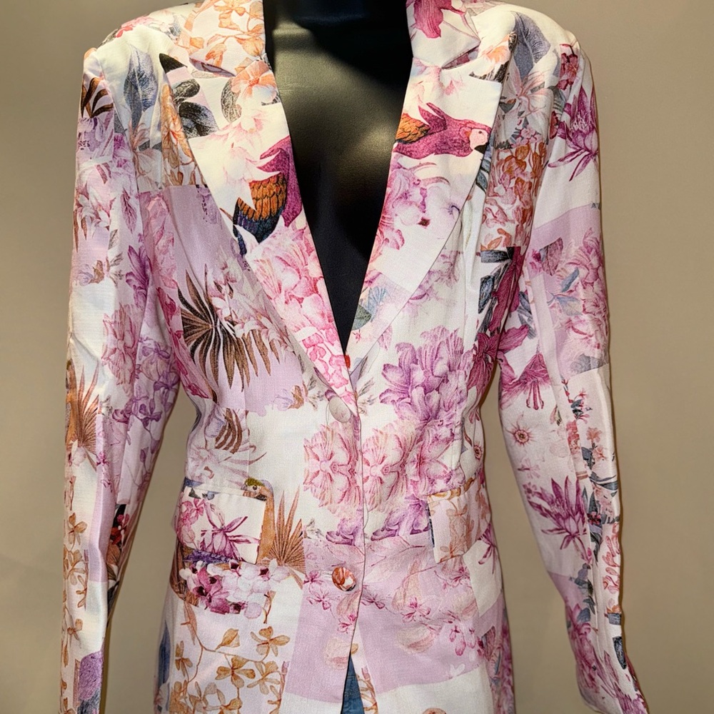SHEIN Multicolor Floral Women's Blazer